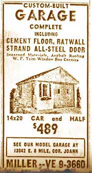 Miller Garages Ad from 1948